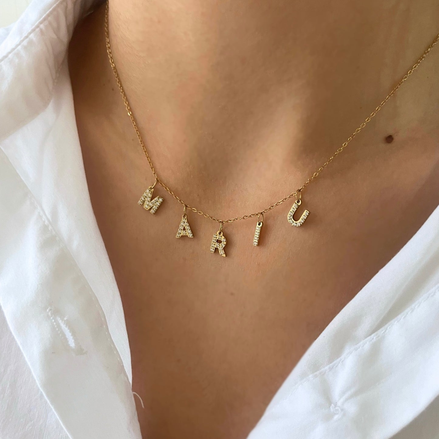 Collier Prénom Strass